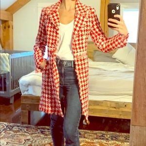 Red and white jacket